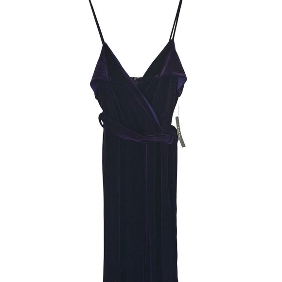 NWT Lulus Kylinna Velvet Sleeveless Wide-Leg Jumpsuit M Purple Wide Leg Holiday - Picture 7 of 16